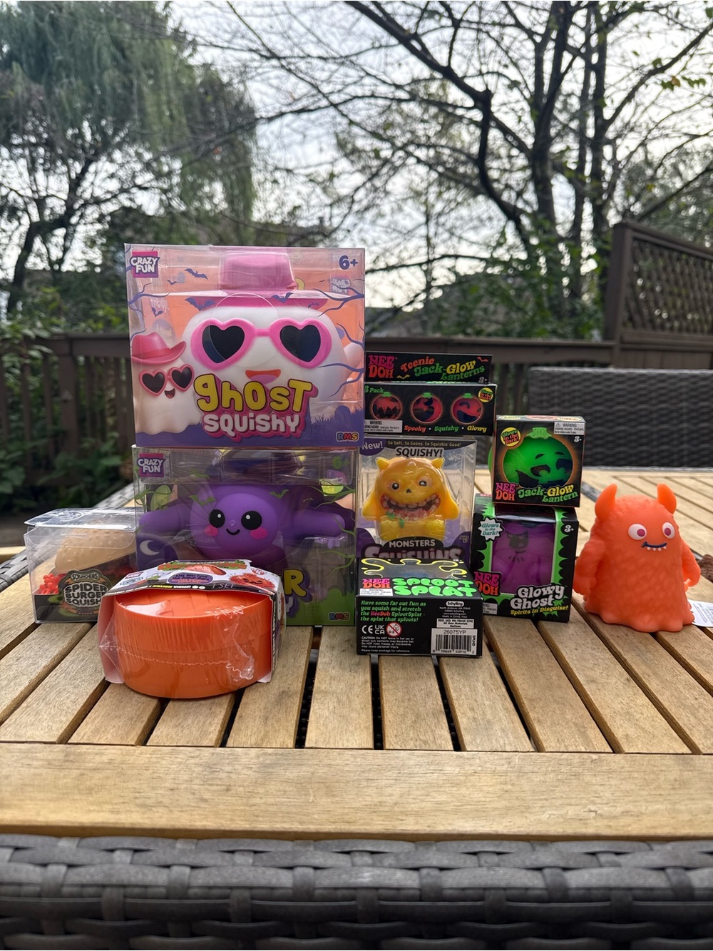 Needoh Ghost Squishy Kids Toy - Pink and White Ghost Plush Squishy lot